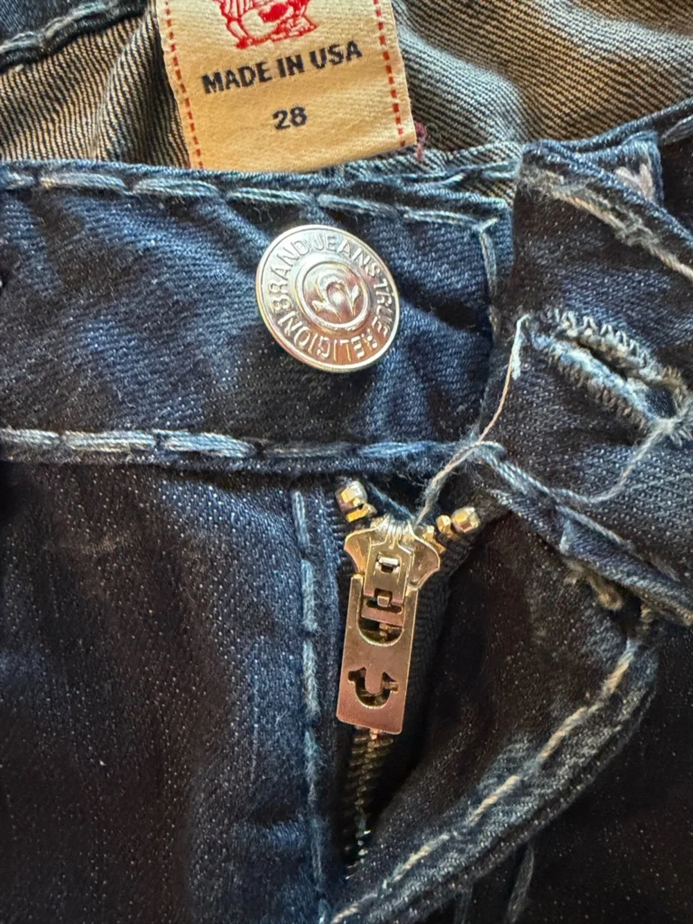 True Religion Women's Indigo Skinny Jeans with Signature Back Pocket - Picture 5 of 9